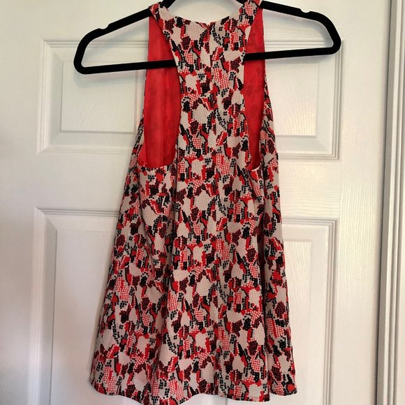 JOIE | Red & Black Snake Print Silk Tank Top | Size Small - Picture 5 of 8
